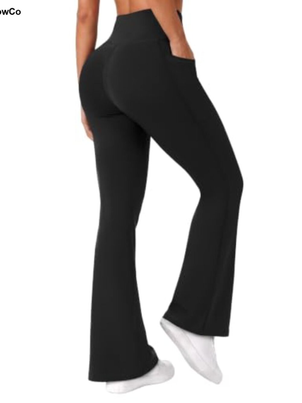 High Waisted Seamless Bootcut Yoga Pants with Pockets 4-Way Stretch